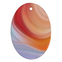 Gradient  Orange Green Red Ornament (oval) by ConteMonfrey