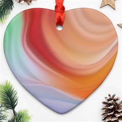 Gradient  Orange Green Red Ornament (heart) by ConteMonfrey