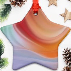 Gradient  Orange Green Red Ornament (star) by ConteMonfrey