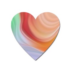 Gradient  Orange Green Red Heart Magnet by ConteMonfrey