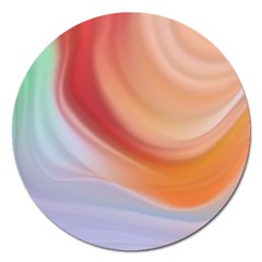 Gradient  Orange Green Red Magnet 5  (round) by ConteMonfrey