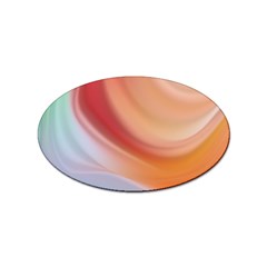 Gradient  Orange Green Red Sticker Oval (10 Pack) by ConteMonfrey