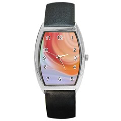 Gradient  Orange Green Red Barrel Style Metal Watch by ConteMonfrey