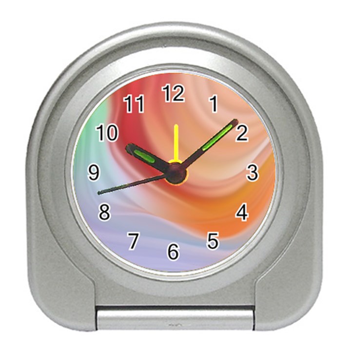 Gradient  orange green red Travel Alarm Clock