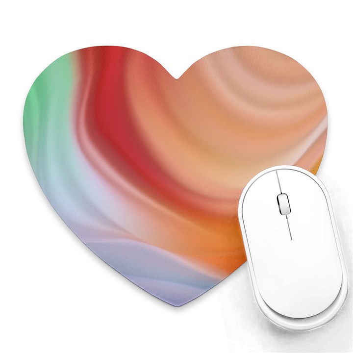 Gradient  orange green red Heart Mousepad