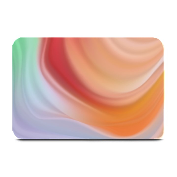 Gradient  orange green red Plate Mats