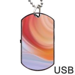 Gradient  Orange Green Red Dog Tag Usb Flash (two Sides) by ConteMonfrey