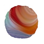 Gradient  orange green red Standard 15  Premium Round Cushions Front