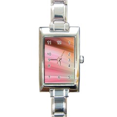 Gradient Brown, Green, Pink, Orange Rectangle Italian Charm Watch by ConteMonfrey