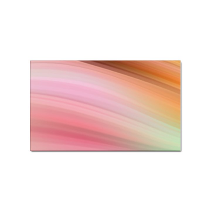 Gradient brown, green, pink, orange Sticker (Rectangular)