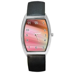 Gradient Brown, Green, Pink, Orange Barrel Style Metal Watch by ConteMonfrey