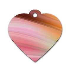 Gradient Brown, Green, Pink, Orange Dog Tag Heart (one Side) by ConteMonfrey