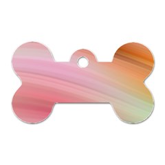 Gradient Brown, Green, Pink, Orange Dog Tag Bone (two Sides) by ConteMonfrey