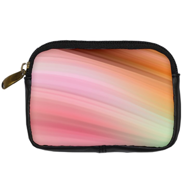 Gradient brown, green, pink, orange Digital Camera Leather Case