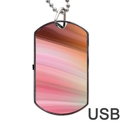 Gradient Brown, Green, Pink, Orange Dog Tag Usb Flash (one Side) by ConteMonfrey