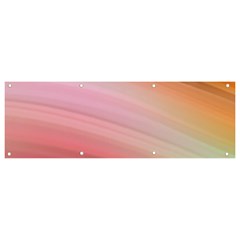 Gradient Brown, Green, Pink, Orange Banner And Sign 9  X 3  by ConteMonfrey