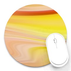 Gradient Orange, Red Round Mousepad by ConteMonfrey