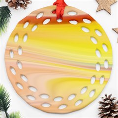 Gradient Orange, Red Ornament (round Filigree) by ConteMonfrey