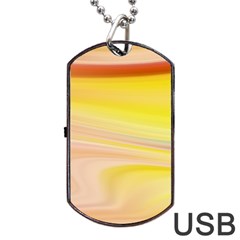 Gradient Orange, Red Dog Tag Usb Flash (one Side) by ConteMonfrey