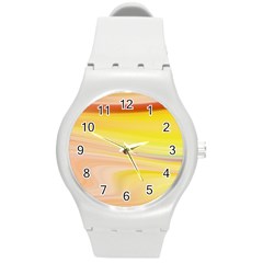 Gradient Orange, Red Round Plastic Sport Watch (m) by ConteMonfrey