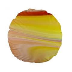 Gradient Orange, Red Standard 15  Premium Round Cushions by ConteMonfrey