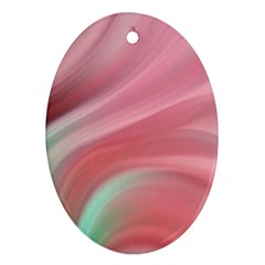 Gradient Pink Green Ornament (oval) by ConteMonfrey