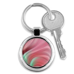 Gradient Pink Green Key Chain (round) by ConteMonfrey