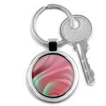 Gradient pink green Key Chain (Round) Front