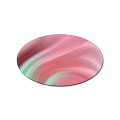 Gradient Pink Green Sticker (oval)