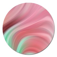 Gradient Pink Green Magnet 5  (round) by ConteMonfrey