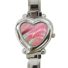 Gradient Pink Green Heart Italian Charm Watch by ConteMonfrey