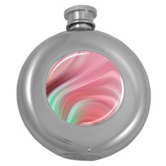 Gradient Pink Green Round Hip Flask (5 Oz) by ConteMonfrey