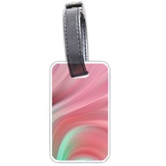 Gradient Pink Green Luggage Tag (one Side) by ConteMonfrey