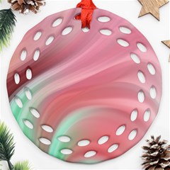 Gradient Pink Green Ornament (round Filigree) by ConteMonfrey