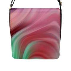 Gradient Pink Green Flap Closure Messenger Bag (l) by ConteMonfrey