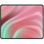 Gradient pink green Double Sided Fleece Blanket (Medium)  58.8 x47.4  Blanket Front