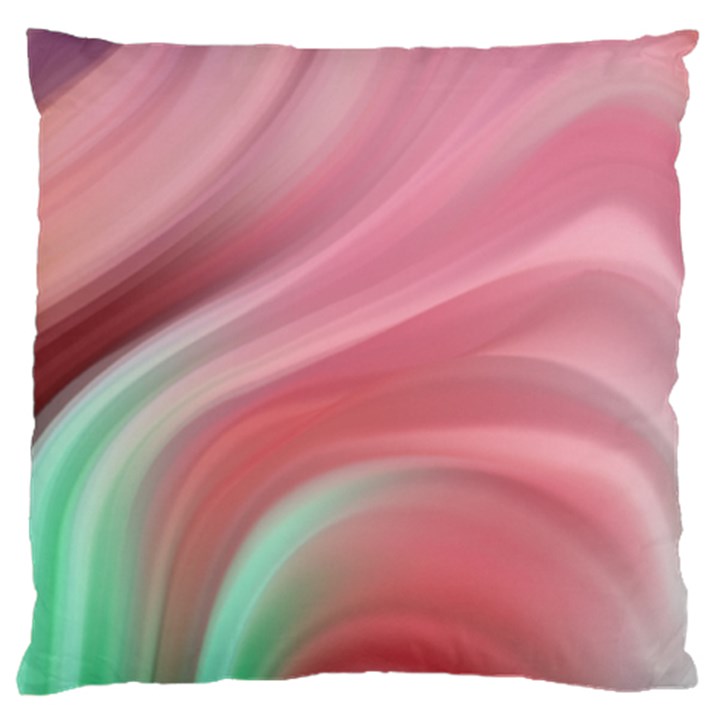 Gradient pink green Large Flano Cushion Case (Two Sides)