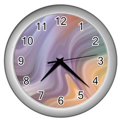 Gradient Purple Orange Wall Clock (silver) by ConteMonfrey