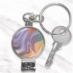 Gradient purple orange Nail Clippers Key Chain Front