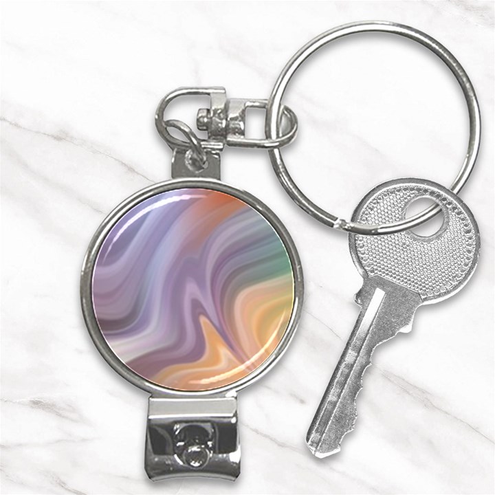 Gradient purple orange Nail Clippers Key Chain