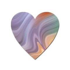 Gradient Purple Orange Heart Magnet by ConteMonfrey