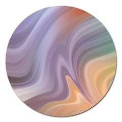 Gradient Purple Orange Magnet 5  (round) by ConteMonfrey