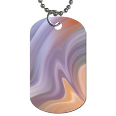 Gradient Purple Orange Dog Tag (one Side) by ConteMonfrey