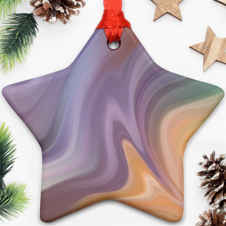 Gradient purple orange Star Ornament (Two Sides)