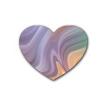 Gradient purple orange Rubber Coaster (Heart) Front