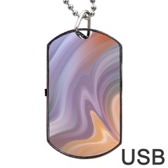 Gradient Purple Orange Dog Tag Usb Flash (two Sides) by ConteMonfrey