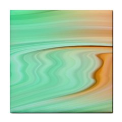 Gradient Green Orange Tile Coaster