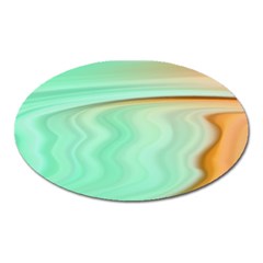 Gradient Green Orange Oval Magnet by ConteMonfrey