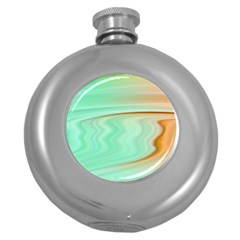 Gradient Green Orange Round Hip Flask (5 Oz) by ConteMonfrey