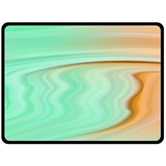 Gradient Green Orange Double Sided Fleece Blanket (large)  by ConteMonfrey